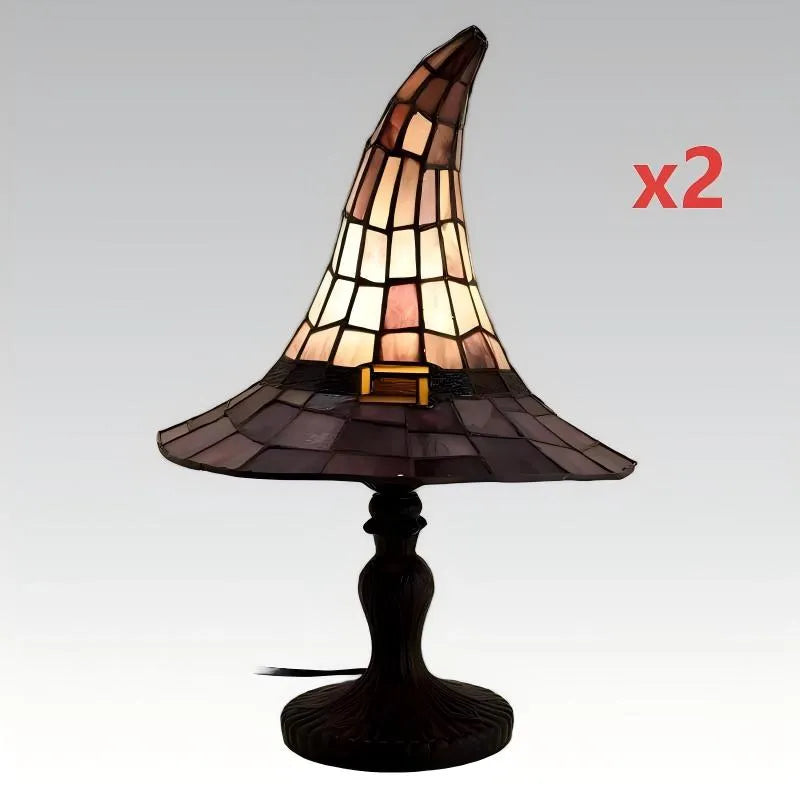 Enchanting Ambiance Stained Glass Witch Lamp