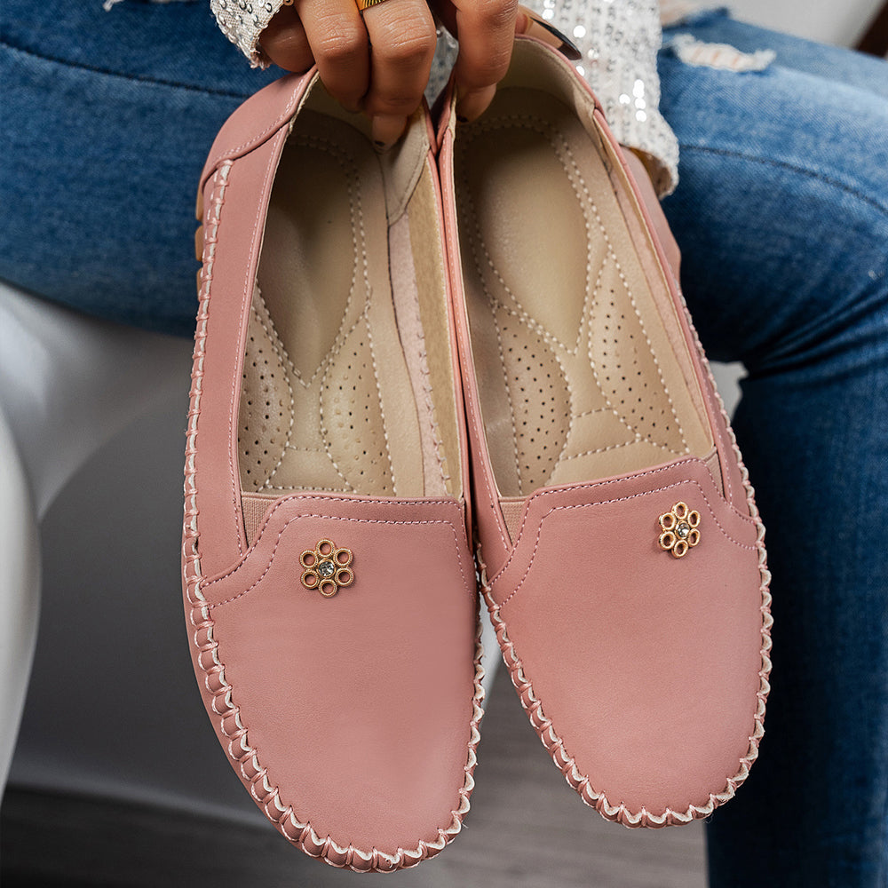 Women's Orthopedic Leather Shoes – Lightweight, Breathable, Anti-Slip