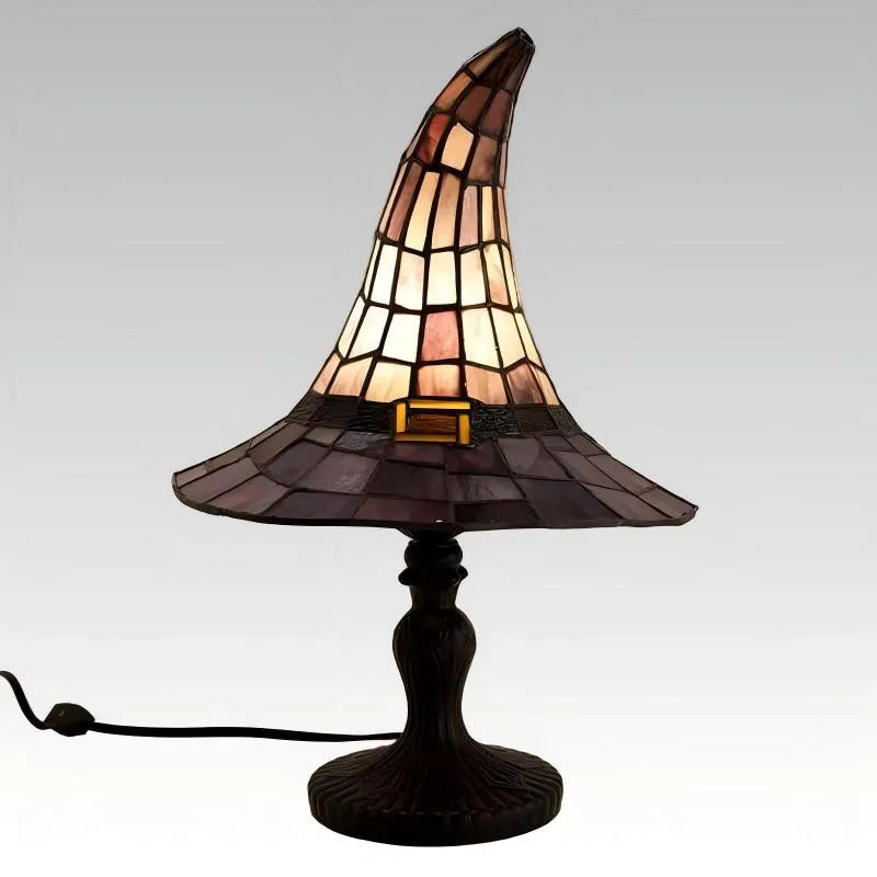 Enchanting Ambiance Stained Glass Witch Lamp