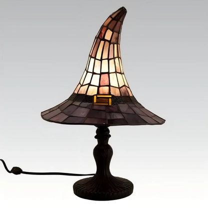 Enchanting Ambiance Stained Glass Witch Lamp