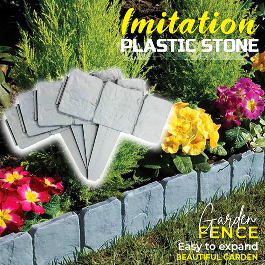 High-quality, durable simulated stone garden fence