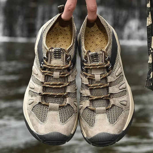 Women's Hiking Shoes with Waterproof Outer Layer and Cushioned Midsole, Breathable Tread