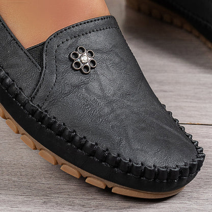 Women's Orthopedic Leather Shoes – Lightweight, Breathable, Anti-Slip