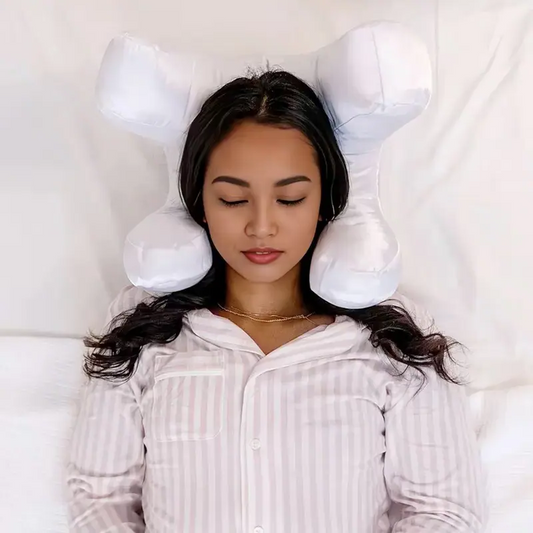 Face Massage Pillow with Raised Pillars and Removable Pillowcase, Polyester Filling for Side Sleepers