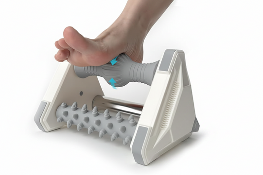 Foot Rocker Stretcher with Textured Grip Surface and Arch Massage Ridges