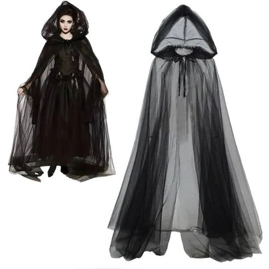 Hooded Costume Cape for Adults with Adjustable Length and Full Body Coverage