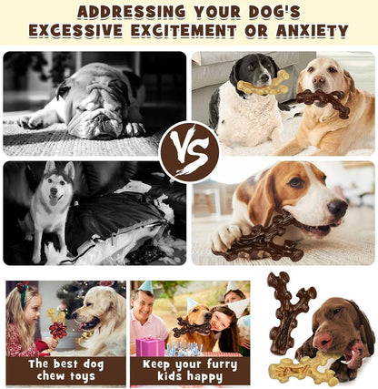 Nylon Chew Toys with Bacon and Maple Scents and Textured Grooves for Medium to Large Dogs