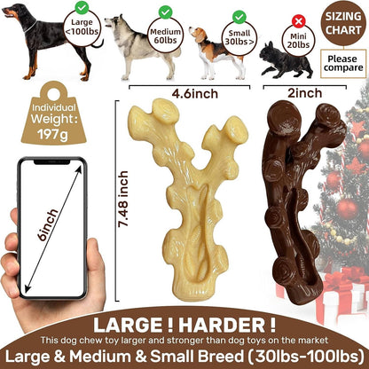 Nylon Chew Toys with Bacon and Maple Scents and Textured Grooves for Medium to Large Dogs