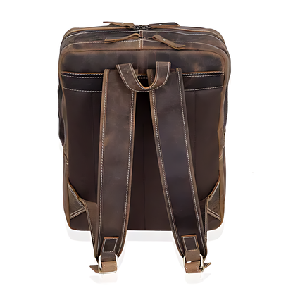 Vintage Leather Travel Backpack, Full Grain Buffalo Leather