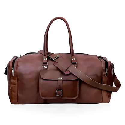 Sherry Leather Duffel Bag for Men, Genuine Leather Travel Bag