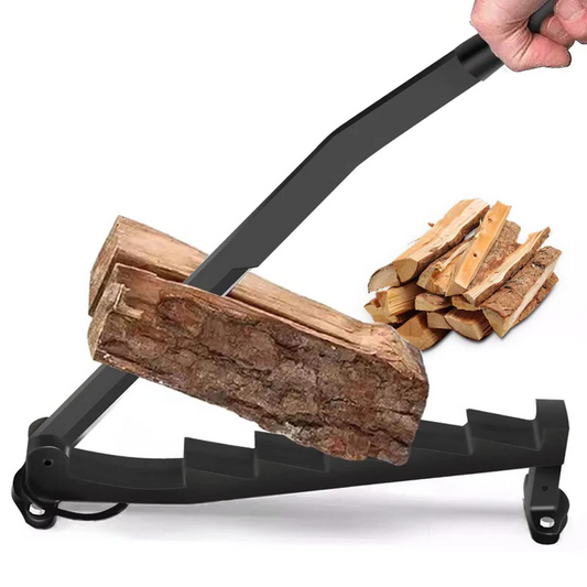 Wall Mounted Firewood Chopper with Carbon Steel Blade and Manual Operation