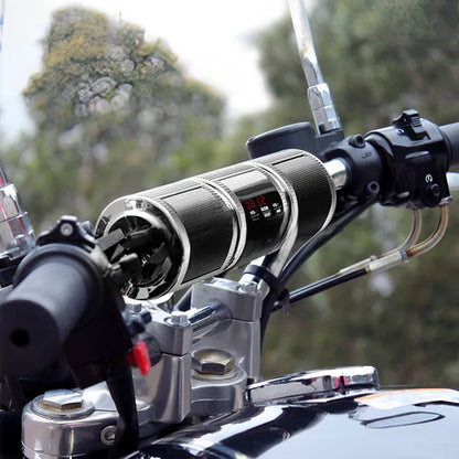 Handlebar Speaker System with Wireless Streaming and FM Radio for Motorcycles